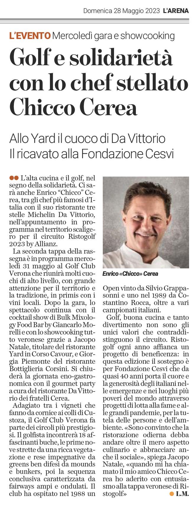 L'Arena — Golf e solidarietà