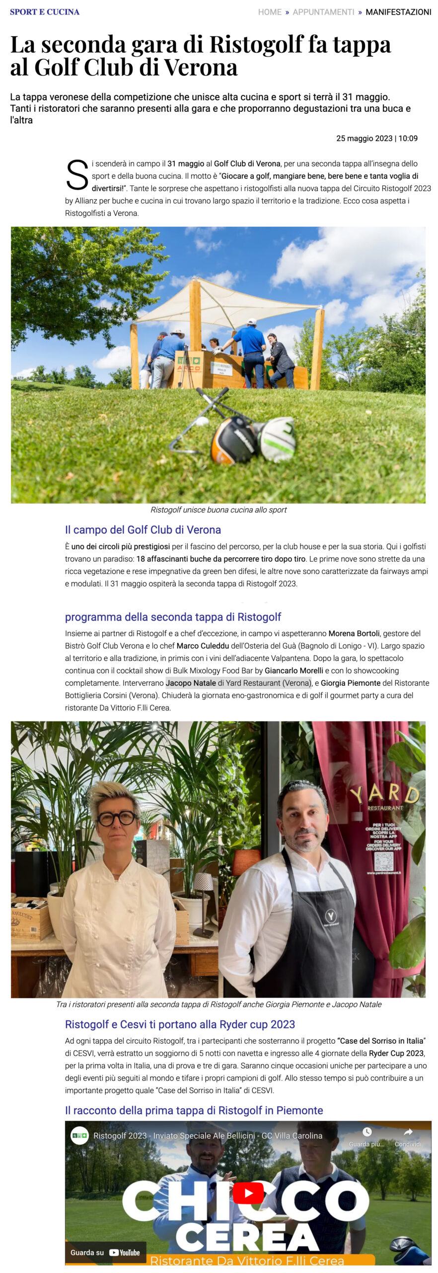 Risto Golf — Golf Club di Verona